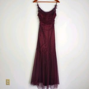 VINTAGE FLORI DESIGNS Strappy Maxi Tulle Gown